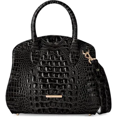 BRAHMIN BRAHMIN ROSETTA CROC EMBOSSED LEATHER SATCHEL