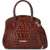 Brahmin Rosetta Melbourne Medium Leather Satchel In Pecan