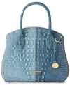 Brahmin Rosetta Denim Secour Medium Leather Satchel
