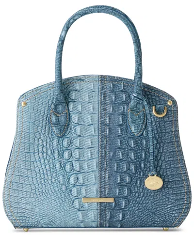 Brahmin Rosetta Denim Secour Medium Leather Satchel
