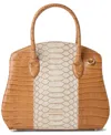 Brahmin Rosetta Medium Leather Satchel In Multi
