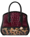 Brahmin Rosetta Medium Leather Satchel In Multi