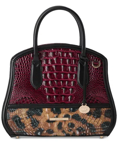 Brahmin Rosetta Medium Leather Satchel In Multi