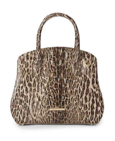 Brahmin Rosetta Melbourne Leather Satchel In Ocelot