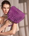 Brahmin Rosetta Melbourne Medium Leather Satchel Bag In Purple