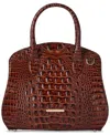 Brahmin Rosetta Melbourne Medium Leather Satchel In Pecan