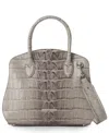 Brahmin Rosetta Small Satchel Bag In Gray