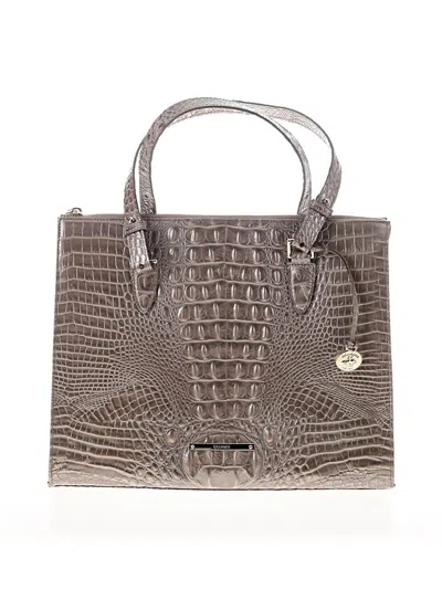 Pre-owned Brahmin Satchel In Gray