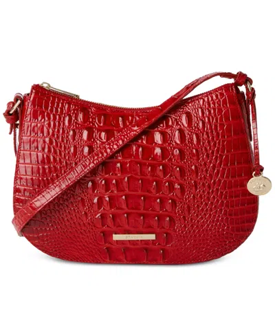 Brahmin Shayna Leather Crossbody In Carnation