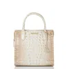 Brahmin Small Caroline Croc Embossed Leather Satchel In Contour