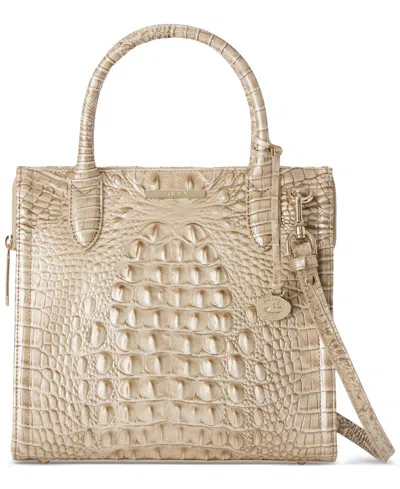 Brahmin Small Caroline Melbourne Embossed Leather Satchel