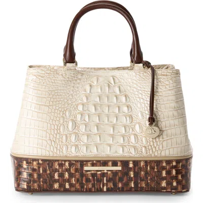 Brahmin Small Denise Croc Embossed Leather Satchel In Multi