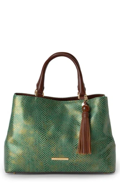 Brahmin Small Denise Leather Tote In Green