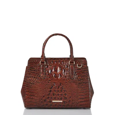 Brahmin Small Finley Pecan Melbourne In Burgundy