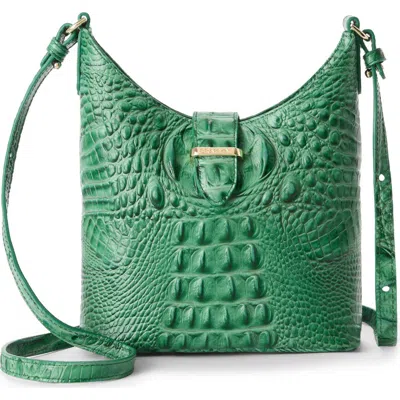 Brahmin Small Gwynne Croc Embossed Leather Crossbody Bag In Brown