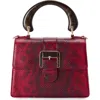 Brahmin Small Hallie Leather Top Handle Bag In Red