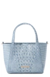 Brahmin Small Mona Croc Embossed Leather Top Handle Bag In Red