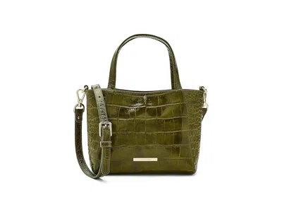 Brahmin Small Mona Cross Body Handbags Olive: One Size In Green