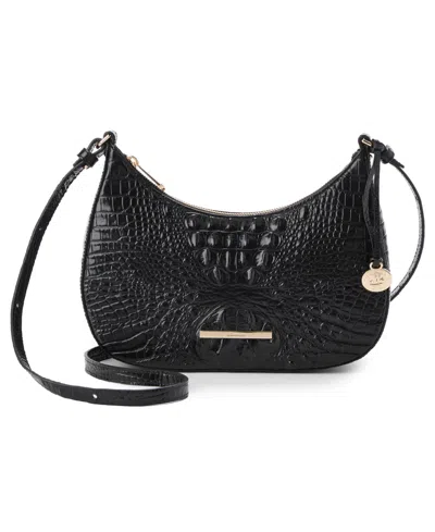 Brahmin Small Stephie Melbourne Small Leather Crossbody Handbag In Black