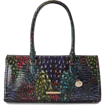 Brahmin Sophia Croc Embossed Leather Satchel In Multi