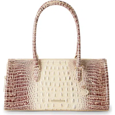 Brahmin Sophia Croc Embossed Leather Satchel In Multi