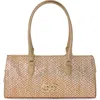 Brahmin Sophia Croc Embossed Leather Satchel In Gold