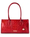 Brahmin Sophia Large Melbourne Satchel Bag In Red