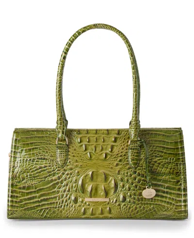 Brahmin Sophia Large Melbourne Satchel Bag In Olive Melbourne Ombre