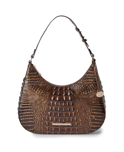 Brahmin Stephie Melbourne Medium Leather Shoulder Handbag In Chocolate