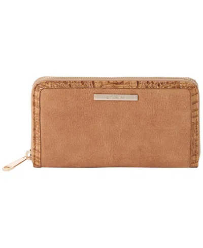 Brahmin Suri Zip Around Leather Wallet In Brown