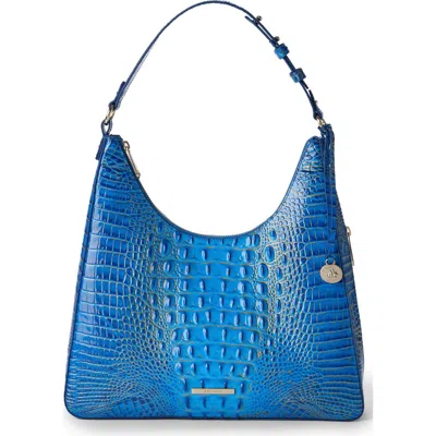 Brahmin Tabitha Croc Embossed Leather Shoulder Bag