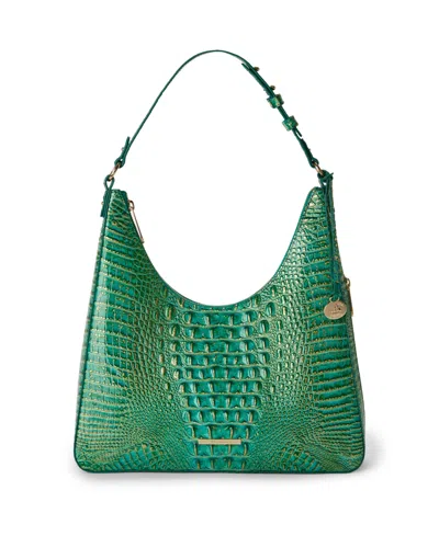 Brahmin Tabitha Leather Shoulder Bag In Jungle Jewel Melbourne Flap