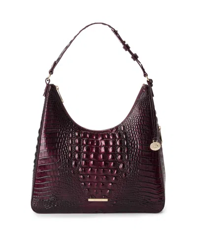 Brahmin Tabitha Medium Leather Shoulder Handbag In Burgundy