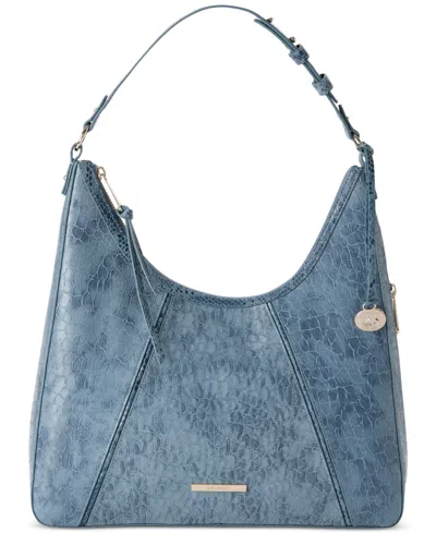 Brahmin Tabitha Zostera Leather Shoulder Bag In Gray