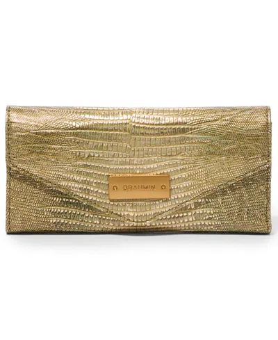 Brahmin Veronica Bachata Medium Leather Wallet In Gold