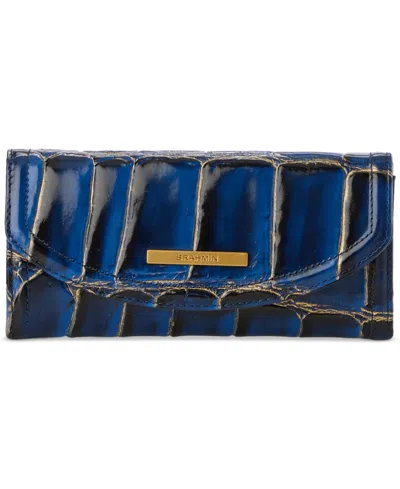 Brahmin Veronica Chestnut Marana Leather Wallet In Anchor