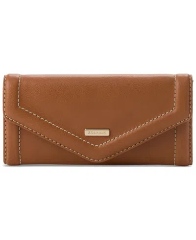 Brahmin Veronica Cloverly Leather Wallet In Tan