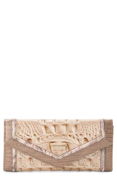 Brahmin Veronica Croc Embossed Leather Wallet In Multi
