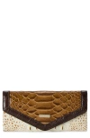 Brahmin Veronica Croc Embossed Leather Wallet In Multi