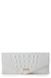 Brahmin Veronica Melbourne Embossed Leather Wallet In Seasalt White