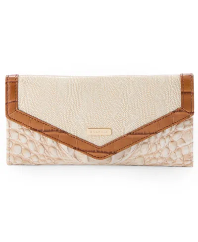 Brahmin Veronica Envelope Style Leather Wallet In White