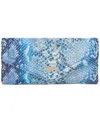 Brahmin Veronica Melbourne Croc Embossed Leather Envelope Wallet In Joyful