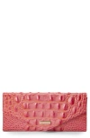 Brahmin Veronica Melbourne Croc Embossed Leather Envelope Wallet
