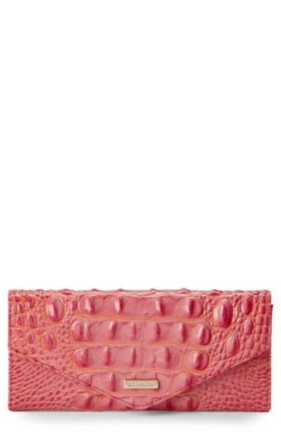 Brahmin Veronica Melbourne Croc Embossed Leather Envelope Wallet