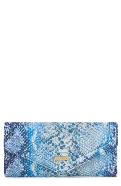 Brahmin Veronica Melbourne Croc Embossed Leather Envelope Wallet In Joyful