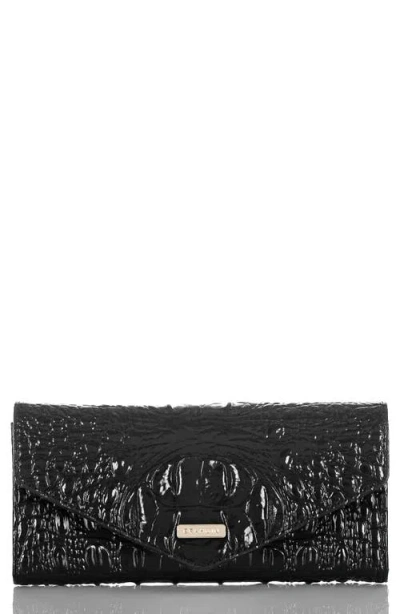 Brahmin Veronica Melbourne Croc Embossed Leather Envelope Wallet In Red