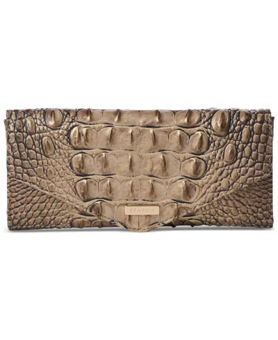 Brahmin Veronica Melbourne Embossed Leather Wallet In Sesame Ombre Melbourne