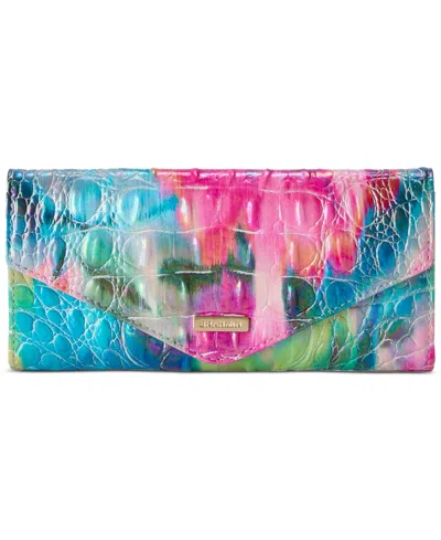 Brahmin Veronica Melbourne Leather Envelope Wallet In Impression