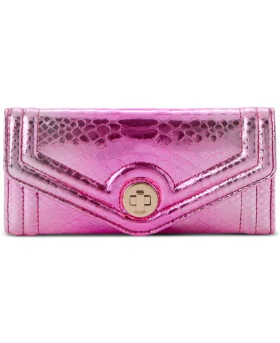 Brahmin Veronica Rose Water Akoni Leather Wallet In Purple