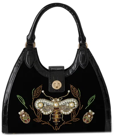 Brahmin Women's Adrian Black Attenborough Satchel Bag